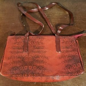 Red Leather Francesco Biasia Handbag